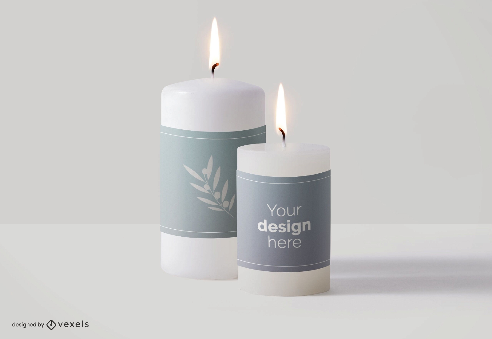 Candle labels mockup design