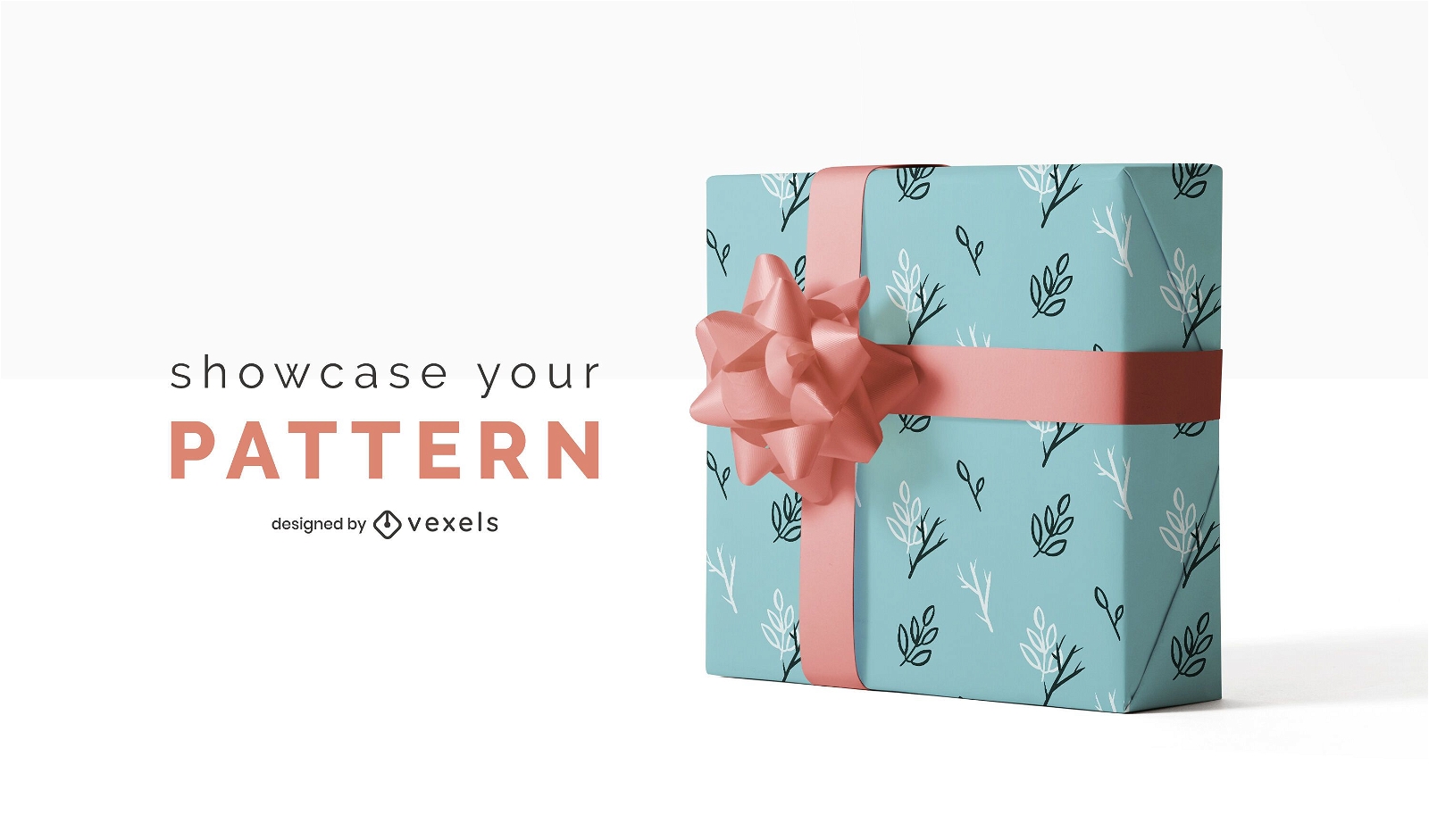 Gift paper pattern mockup design