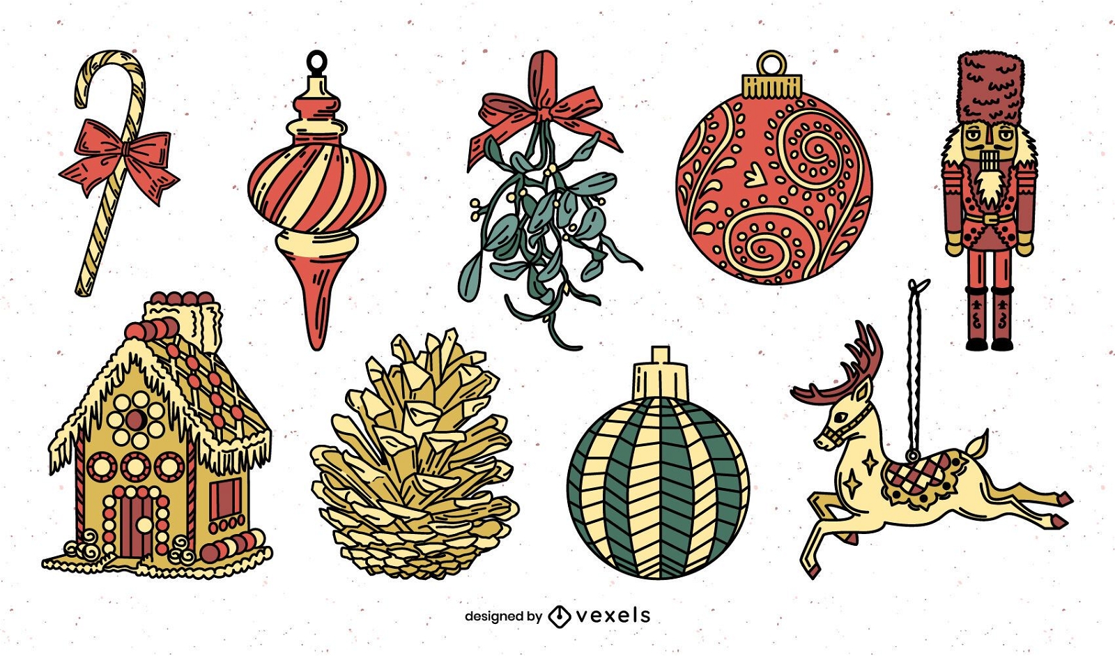 Detailed Christmas Ornaments Pack