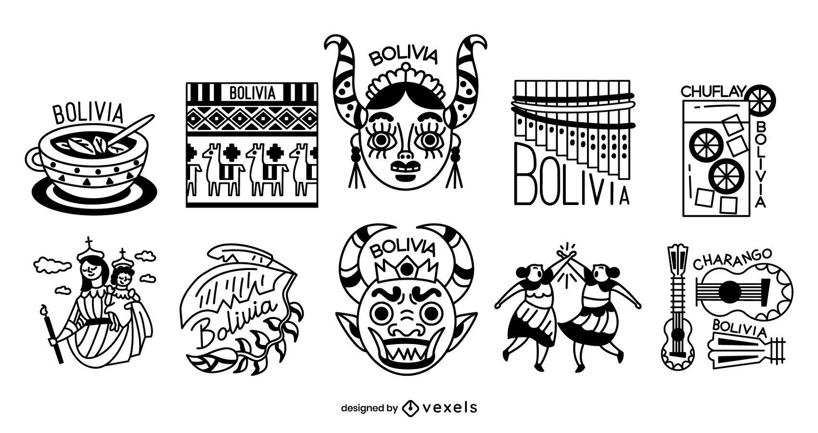 Bolivia Stroke Elements Design Pack