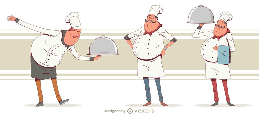 Paquete de diseño de personas chef Paquete de diseño de personas chef