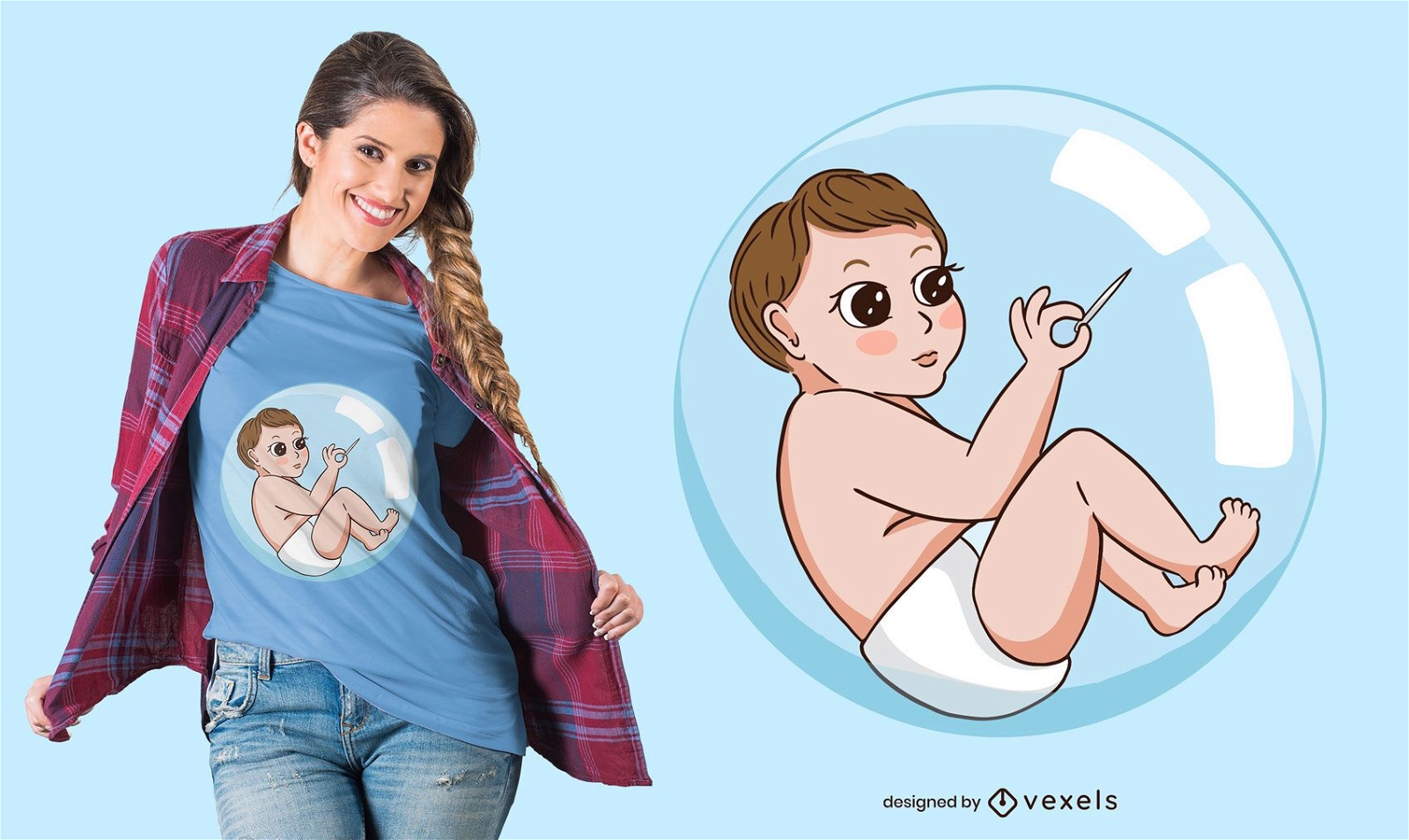 Design de t-shirt bolha de beb?