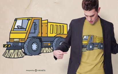 Street Sweeper Truck T-shirt Design