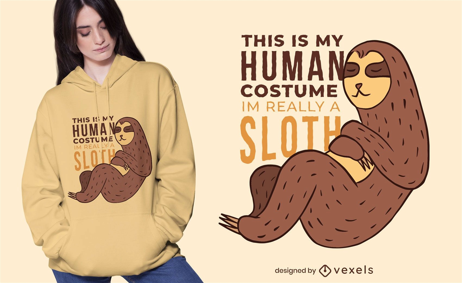 Dise?o de camiseta Human Sloth Quote