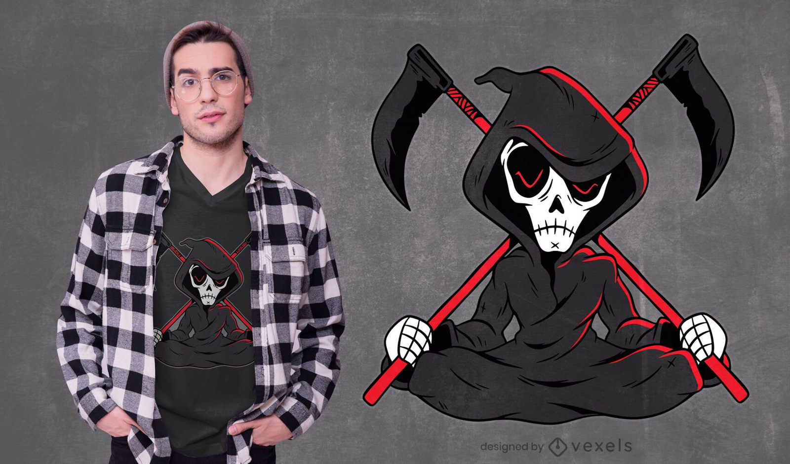 Dise?o de camiseta grim reaper scythe