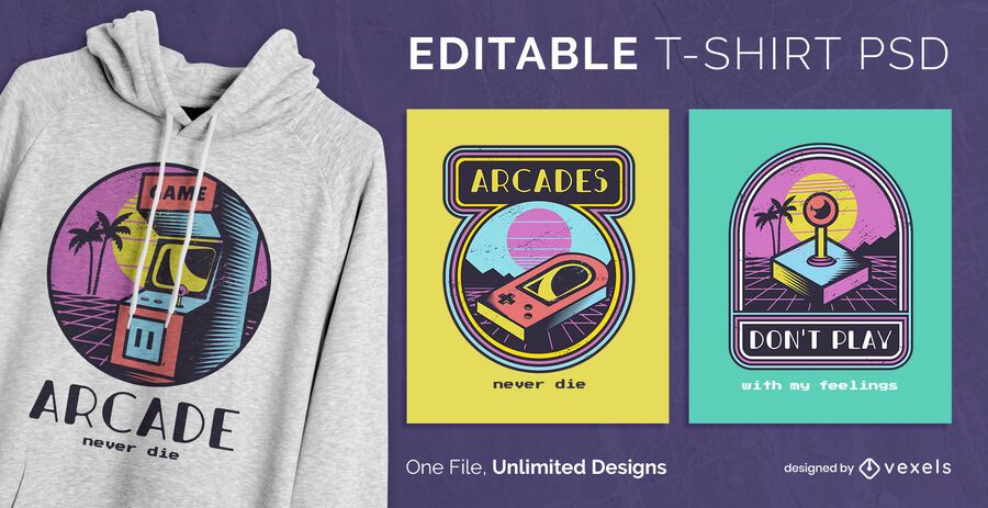 Retro scalable t-shirt psd Retro scalable t-shirt psd