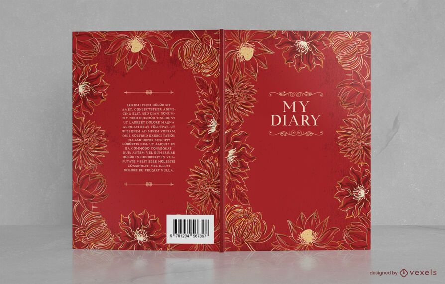 Ornamental Floral Book Cover Design Ornamental Floral Book Cover Design