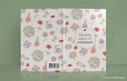 Diseño de portada de libro Floral Space of Craziness