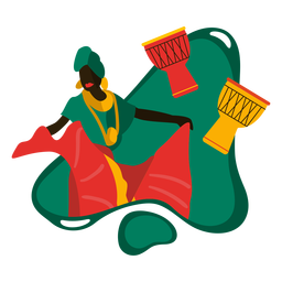 Ilustración tradicional africana de Kwanzaa Diseño PNG