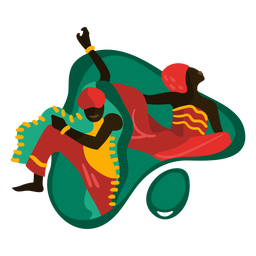 Kwanzaa bailando ilustración tradicional Diseño PNG