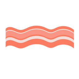 Bacon meat slice food flat PNG Design