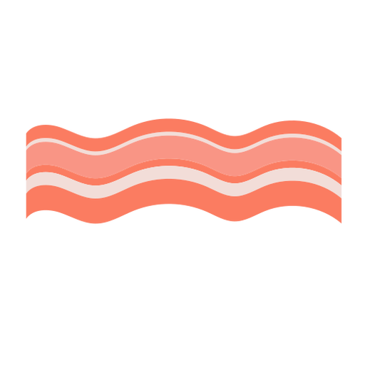 Bacon meat slice food flat PNG Design