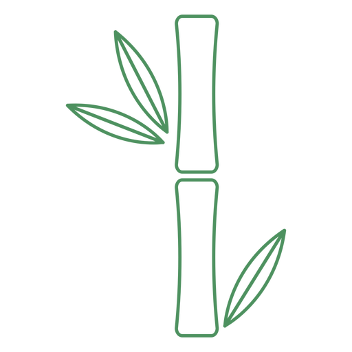 Traço de folhas de planta curta de bambu Desenho PNG