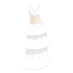 Bride wedding gown illustration