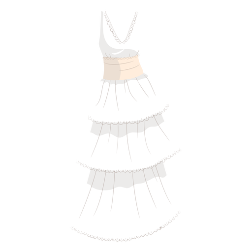 Ilustración de vestido de novia de novia Diseño PNG