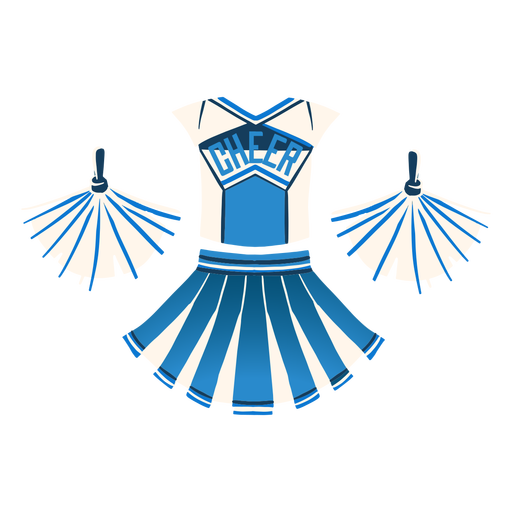 Cheerleader outfit flat PNG Design
