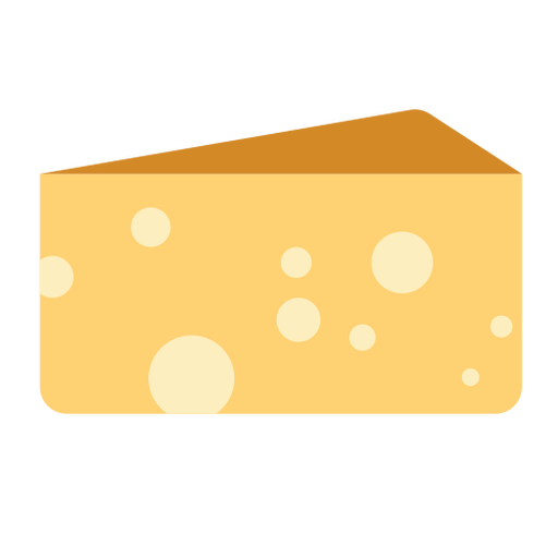 Käse Milchprodukte flach PNG-Design