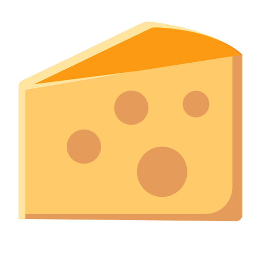 Cheese slice dairy milk flat PNG Design