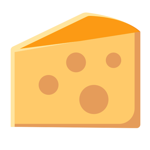 Rebanada de queso leche l?ctea plana Diseño PNG