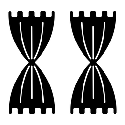 Farfalle pasta food black PNG Design
