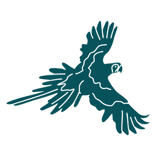 Fliegender Papageienvogel PNG-Design