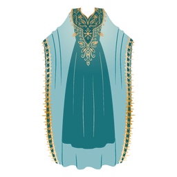 Formal arabic dress hijab illustration PNG Design