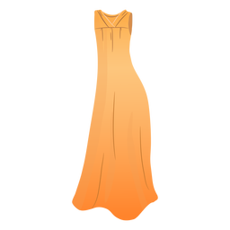 Ilustração de vestido formal feminino Desenho PNG