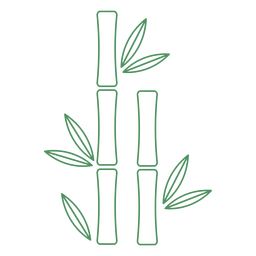 Trazo de planta de bambú de hierba Diseño PNG