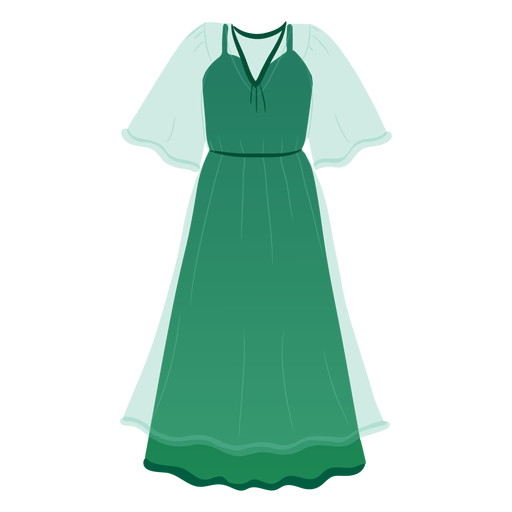 Ilustración de traje de vestido verde Descargar PNG/SVG transparente