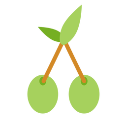 Uvas verdes planas Diseño PNG