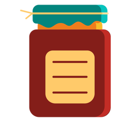 Recipiente de jarra de molho plano Desenho PNG