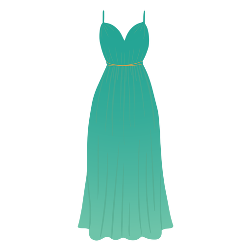 Long female dress illustration PNG Design
