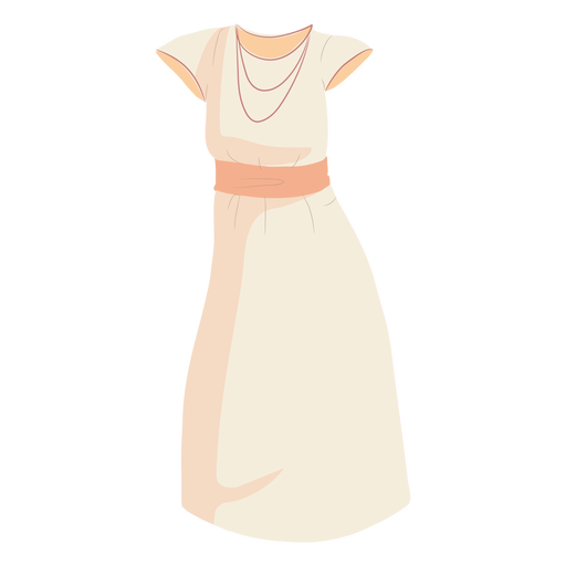 Outfit weibliche Kleid Halskette Illustration PNG-Design