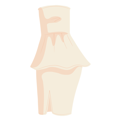 Outfit female peplum dress illustration PNG Design