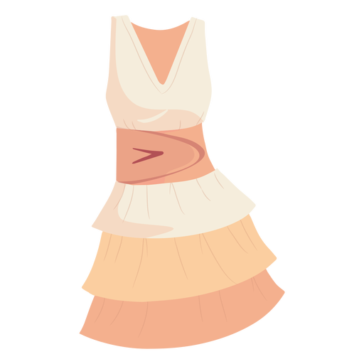 Ilustración de vestido plisado femenino de traje Diseño PNG
