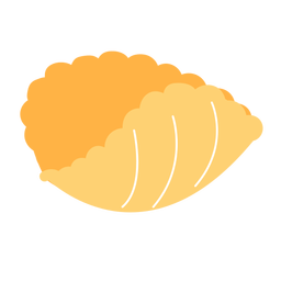 Pasta conchiglie rigate shell flat Diseño PNG