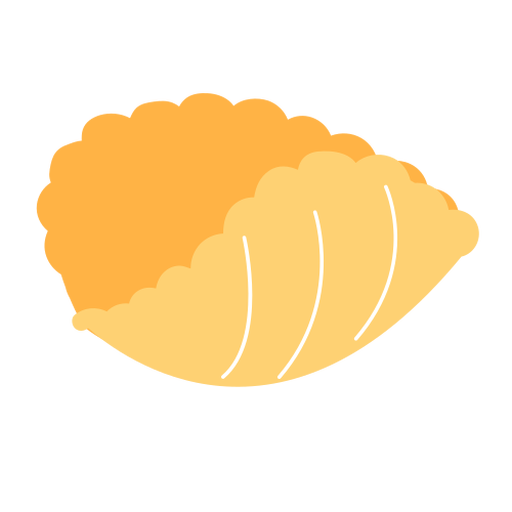 Pasta conchiglie rigate shell flat PNG Design