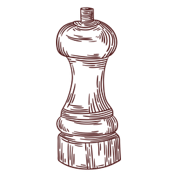 Pepper Mill Hand Drawn Transparent Png Svg Vector