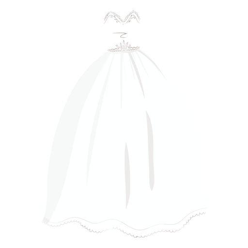 Prinzessin Hochzeitskleid Braut Illustration PNG-Design