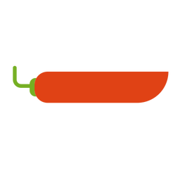 Red jalapeno chili hot flat PNG Design