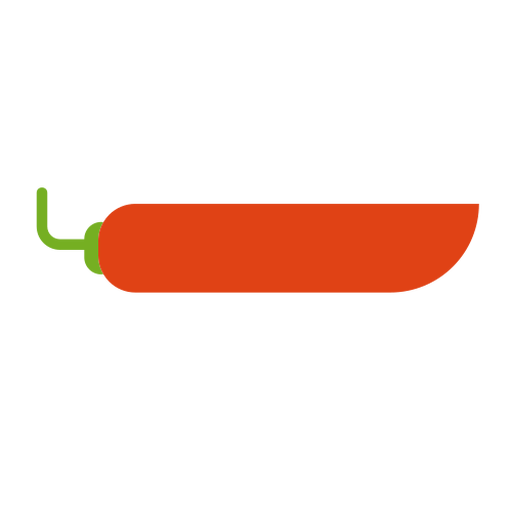 Red jalapeno chili hot flat PNG Design