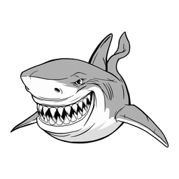 Ilustração de tubarão animal aquático Desenho PNG