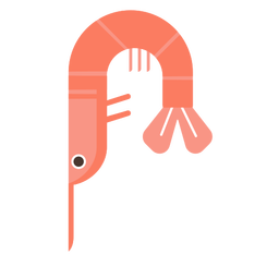 Camarão animal plano Desenho PNG