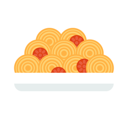 Spaguetti comida plana Desenho PNG