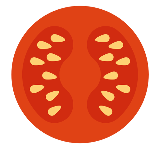 Tomatenscheibe flach PNG-Design