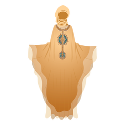 Traditional arabic dress hijab illustration PNG Design