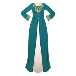Traditional arabic dress illustration PNG Design