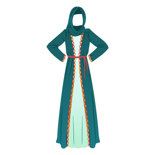 Traditional arabic dress illustration traditional dress PNG Design