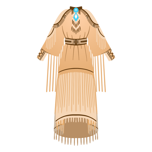 Ilustração de roupas tradicionais nativas americanas Desenho PNG