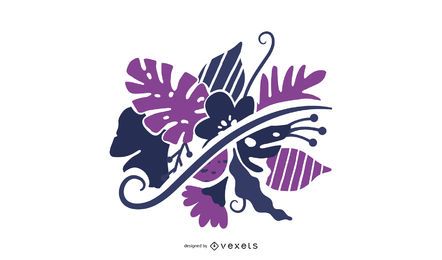 Swirl Floral Vector 